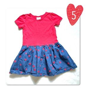 Hanna Andersson Embroidered Strawberry Dress Size 5